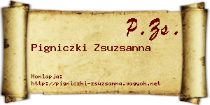 Pigniczki Zsuzsanna névjegykártya
